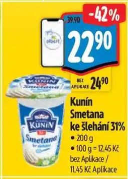 Albert KUNÍN SMETANA KE ŠLEHÁNÍ 31 % nabídka