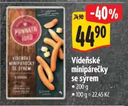 Albert Vídeňské minipárečky se sýrem nabídka