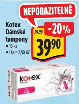 Albert Kotex Dámské tampony nabídka
