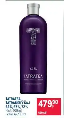 Makro TATRATEA TATRANSKÝ ČAJ 62 %, 67 %, 72 % nabídka
