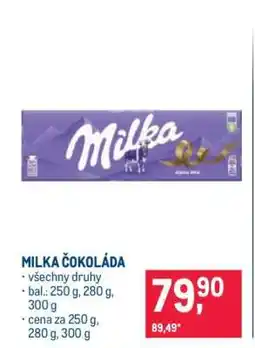 Makro Milka Čokoláda nabídka