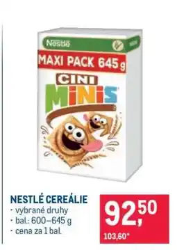 Makro Nestlé cereálie nabídka