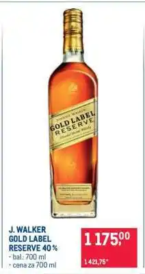 Makro J. WALKER GOLD LABEL RESERVE 40 % nabídka