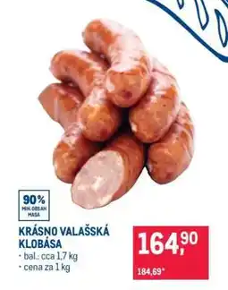 Makro KRÁSNO VALAŠSKÁ KLOBÁSA nabídka