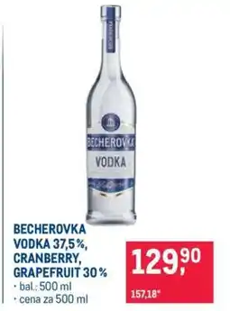 Makro BECHEROVKA VODKA 37,5%, CRANBERRY, GRAPEFRUIT 30% nabídka