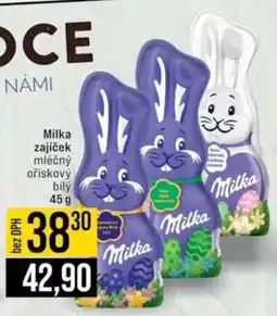 Jip Milka zajíček mléčný oříškový bílý 45 g nabídka