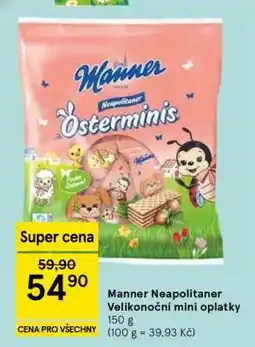 Tesco Manner Neapolitaner Velikonoční mini oplatky nabídka