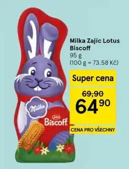 Tesco Milka Zajíc Lotus Biscoff nabídka