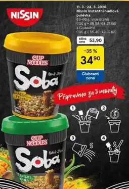 Tesco Nissin instantní nudlová polévka nabídka