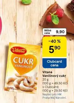 Tesco Vitana Vanilinový cukr nabídka
