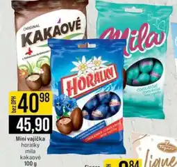 Jip Mini vajíčka horalky mila kakaové nabídka