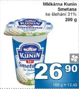 Jip Mlékárna Kunín Smetana nabídka