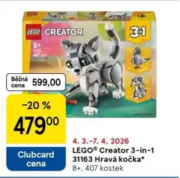 Tesco LEGO Creator 3-in-1 31163 Hravá kočka nabídka