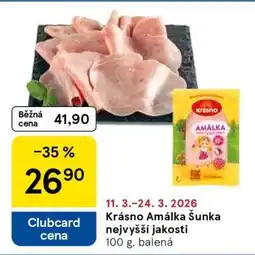 Tesco KRÁSNO AMÁLKA, ŠUNKA NEJVYŠŠÍ JAKOSTI nabídka