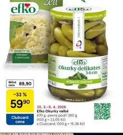 Tesco Efko Okurky velké nabídka