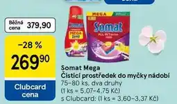 Tesco Somat Mega Čisticí prostředek do myčky nádobí, 75-80 ks, dva druhy nabídka