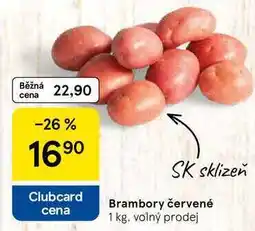 Tesco Brambory červené, 1 kg, volný prodej nabídka
