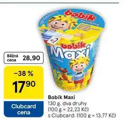 Tesco Bobík Maxi, 130 g. dva druhy nabídka