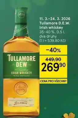 Tesco Tullamore D.E.W. Irish whiskey 35-40 % nabídka