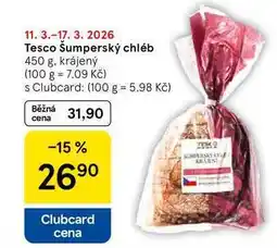 Tesco Tesco Šumperský chléb, 450 g, krájený nabídka