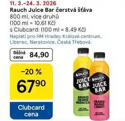 Tesco Rauch Juice Bar čerstvá šťáva, 800 ml, více druhů nabídka