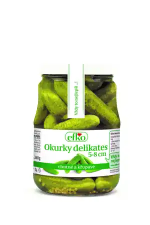 Tesco efko Okurky delikates 5-8 cm 670g nabídka