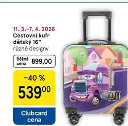 Tesco Cestovní kufr dětský 16 různé designy nabídka