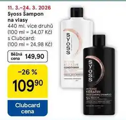 Tesco Syoss Šampon na vlasy, 440 ml, více druhů nabídka