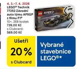 Tesco LEGO Technik 77252 Závodní auto týmu APXGP z filmu F1 10+, 268 kostek nabídka