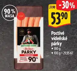 Albert Poctivé vídeňské párky nabídka