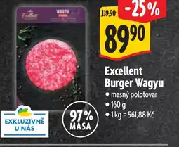 Albert Excellent Burger Wagyu masný polotovar nabídka