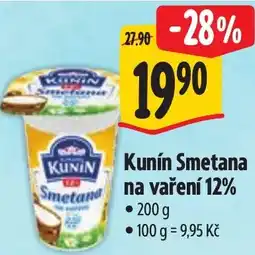 Albert Kunín Smetana na vaření 12% nabídka