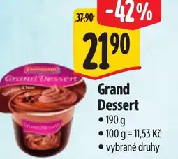 Albert Grand Dessert nabídka