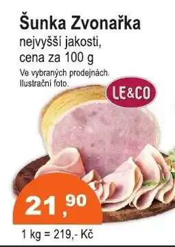 COOP DISKONT Šunka zvonařka nabídka