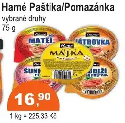 COOP DISKONT HAMÉ Paštika/pomazánka nabídka