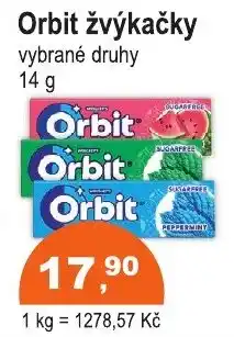 COOP DISKONT ORBIT Žvýkačky nabídka