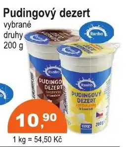 COOP DISKONT Pudingový dezert nabídka