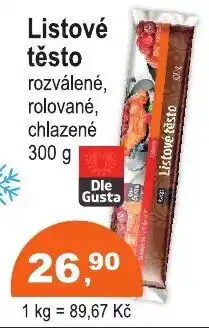 COOP DISKONT Listové těsto nabídka