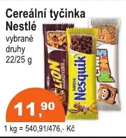 COOP DISKONT NESTLÉ Cereální tyčinka nabídka