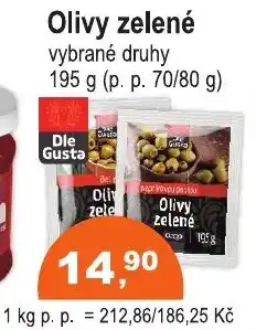 COOP DISKONT Olivy zelené nabídka