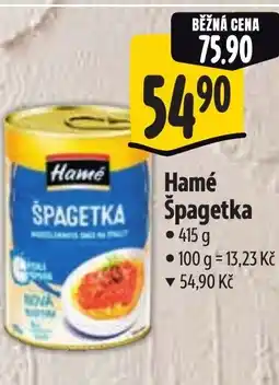Albert Hamé Špagetka nabídka