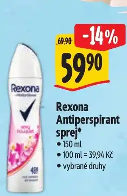 Albert Rexona Antiperspirant sprej nabídka