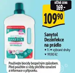 Albert Sanytol Dezinfekce na prádlo nabídka