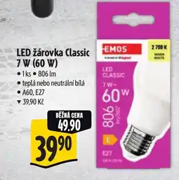Albert LED žárovka Classic 7W (60W) nabídka