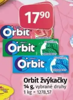 COOP TIP Orbit žvýkačky nabídka