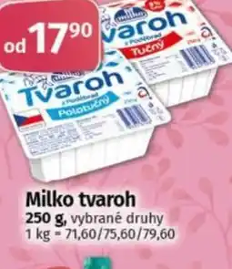 COOP TIP Milko tvaroh nabídka