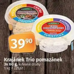 COOP TIP Krajánek Trio pomazánek nabídka