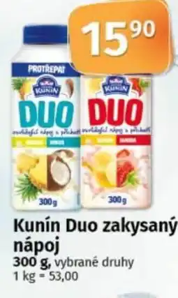 COOP TIP Kunín Duo zakysaný nápoj nabídka