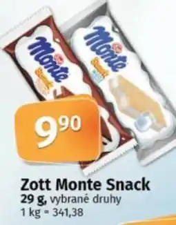COOP TIP Zott Monte Snack nabídka