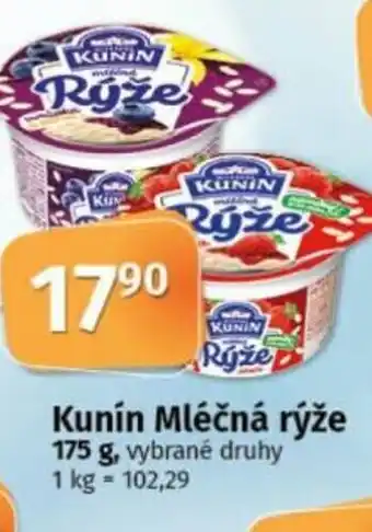 COOP TIP Kunín Mléčná rýže nabídka